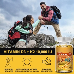Cápsulas de Vitamina D3 K2 de 10000 UI, 120 Cápsulas, Marca Privada, Fabricación Personalizada, Ingredientes Naturales, Suplemento Vitamínico - Product Image 4