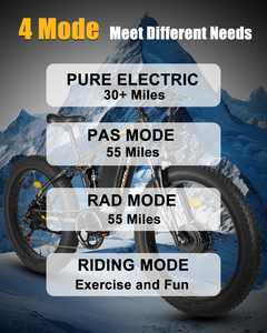 Vélo à double moteur 2000W, moteur 48V 22.4Ah, VTT 35MPH, pneus larges de 26 pouces, jusqu'à 30 milles, vélo SU7 pour adultes SU7 - Product Image 6