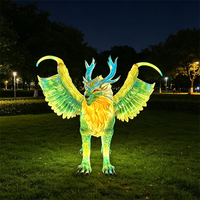 Lampe LED extérieure étanche IP67 en plastique renforcé de fibres, en forme de dragon volant, taille personnalisable, modèle lumineux