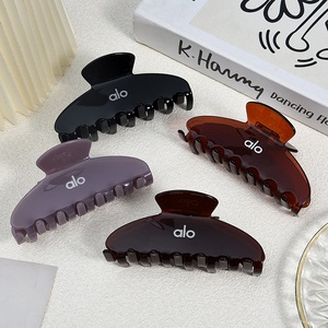 <span class=keywords><strong>Pince</strong></span> à cheveux personnalisée en acétate faite à la main pour femme, pour <span class=keywords><strong>chignon</strong></span> - Couleur unie, passe-partout - Product Image 1