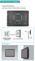 12 Zoll 4:3 TFT LCD Industriemonitor 1024*768 HDMI VGA BNC Kapazitiver Touchscreen Optional