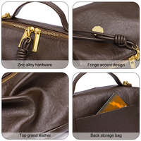 Sac à bandoulière en cuir véritable pour femme, style vintage minimaliste, pochette bandoulière pour femme, fournisseur de sacs à bandoulière pour femme