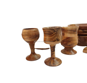 ไม้อะคาเซียไม้อาหารค่ำชุดไม้ชามและช้อนและแก้วเป็นมิตรกับสิ่งแวดล้อมคุณภาพสูงทำด้วยมือไม้สำหรับโรงแรมและร้านอาหาร - Product Image 5