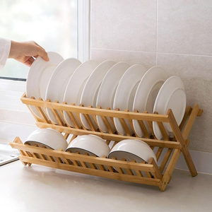 <span class=keywords><strong>Escurridor</strong></span> <span class=keywords><strong>de</strong></span> <span class=keywords><strong>Platos</strong></span> Plegable <span class=keywords><strong>de</strong></span> Bambú Personalizado |   Organizador <span class=keywords><strong>de</strong></span> Cocina y <span class=keywords><strong>Platos</strong></span> para Secar Vajilla con Tapa y <span class=keywords><strong>Platos</strong></span> para Niños - Product Image 4