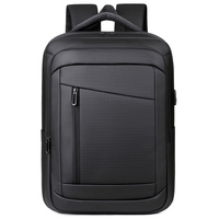 Mochila para Portátil con Revestimiento de Película Resistente, Carga Externa, Antichoque, para Oficina, Viajes de Negocios, con USB