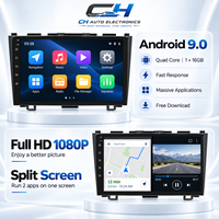 Pour Honda CRV 2007-2011 Autoradio Android Stéréo 9 Pouces 2DIN Écran Tactile Sans Fil CarPlay Android Auto GPS Bluetooth FM RDS SWC