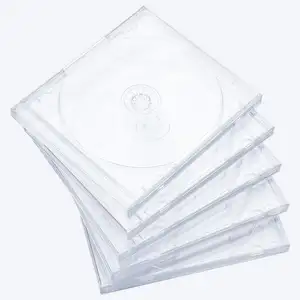 Boîtier CD en acrylique transparent personnalisé ensemble de DVD musique de film VCD double étui de protection DVD ultra fin