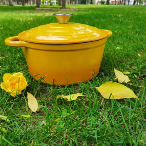 Cocotte en fonte émaillée en gros, pot à soupe, fabrication chinoise, design classique, matériau métallique, quantité minimale de commande 100 pièces - Product Image 1