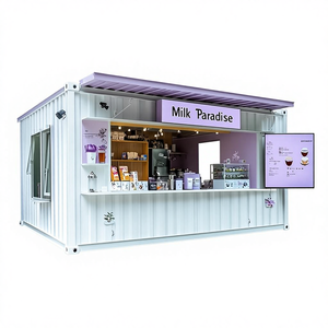 अनुकूलित कोल्ड ड्रिंक दूध चाय स्नैक दुकान सुंदर क्षेत्र कंटेनर हाउस बिक्री सुविधा स्टोर मोबाइल हाउस कियोस्क क्लिप पैनल - Product Image 1