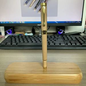 Pen SHULI High Quality Luxury Gift Stand-up Pen Set Customize Engraved Logo Wooden Pen With Wooden Box