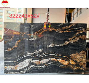 Brésil Luxe Quartz Naturel Pierre <span class=keywords><strong>Univers</strong></span> Golden & Calcutta Or Marbre Cosmique Noir Marbre - Product Image 3