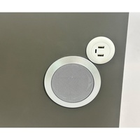 Table de chevet intelligente HOYOO Surface en verre convertible traditionnelle Chambre à coucher moderne Chargement sans fil à 2 tiroirs pour intelligence intelligente