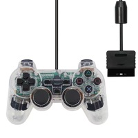Mando de Juego con Cable Transparente para PS2, Joystick para PS2, Control Remoto para Juegos, Joypad, Manette