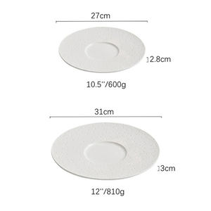 Assiette en céramique écologique mate pour plats froids, apéritifs, pâtes, salades, desserts, plateau de service, buffet, restaurant - Product Image 2