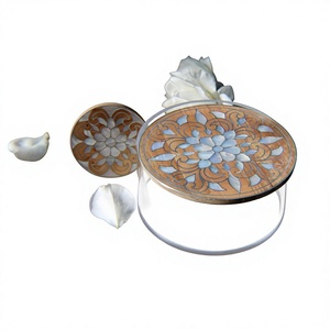 NoorTimber Luxe <b>Sweet</b> Holder Handcrafted Wooden MOP Acrylic Candy <b>Box</b> for Ramadan Iftar Serving, Eid Gifting & Luxury Decor - Product Image 1