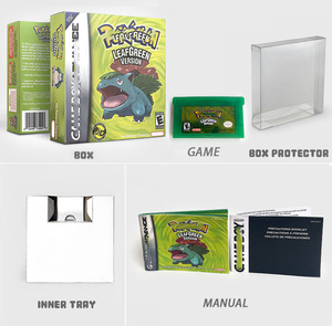 Pokemoned serie smeraldo foglia verde fuoco rosso zaffiro rubino USA versione lamina metallica finitura giochi cartuccia scatola manuale per GBA - Product Image 3