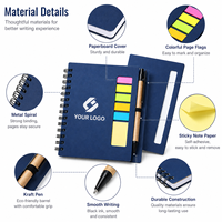 Set de Cuadernos con Notas Adhesivas, Ventana Recortable y Bolígrafo, Bloc de Notas Personalizado con Logotipo, Bloc de Notas para Oficina, Escritura, Regalo Promocional al por Mayor