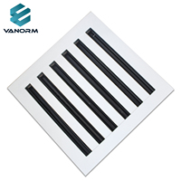 Couvercle d'évent moderne 12x12 décoratif en aluminium blanc élément chauffant d'évent d'aération Standard fente linéaire diffuseur registres grilles