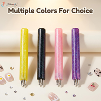 Nuova Penna Multifunzionale per Nail Art in Acrilico con Punta in Metallo da 1,8mm per Disegni Floreali a Singolo Tratto