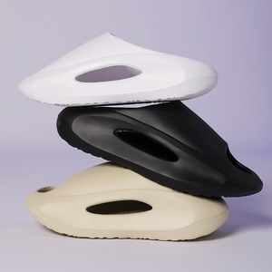 Sandales d'été blanches à bout ouvert pour hommes, à semelle épaisse, rehaussantes, respirantes, pour la plage et l'extérieur - Product Image 4