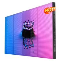 Pantalla LED Transparente para Interiores, 75% de Alta Transparencia, P3.91-7.82, Panel de Vidrio con Perfil de Aluminio Ultrafino HD