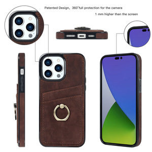 Nouveau portefeuille à <span class=keywords><strong>rabat</strong></span> en cuir PU, anneau créatif pour <span class=keywords><strong>iPhone</strong></span> 14 13 <span class=keywords><strong>12</strong></span> 11 Pro Max, étui de protection pour téléphone - Product Image 4