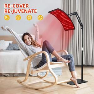 Appareil de luminothérapie <span class=keywords><strong>infrarouge</strong></span> professionnel sur support mobile, <span class=keywords><strong>lampe</strong></span> LED <span class=keywords><strong>infrarouge</strong></span> rouge 660nm et <span class=keywords><strong>infrarouge</strong></span> 850nm, <span class=keywords><strong>chauffante</strong></span>, compatible US pour le corps entier - Product Image 4