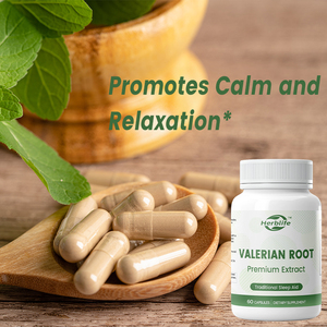 Label pribadi OEM kapsul akar <span class=keywords><strong>Valerian</strong></span> suplemen ekstrak akar <span class=keywords><strong>Valerian</strong></span> mendukung istirahat sehat & tidur - Product Image 4