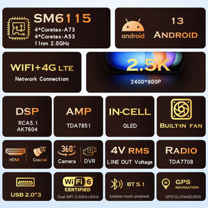 Nuovo Autoradio Qualcomm 12.3 Pollici Android 13 con Schermo IPS, CarPlay, Lettore DVD, BT, WIFI, 4G LTE per <span class=keywords><strong>Citroen</strong></span> <span class=keywords><strong>C4</strong></span> 2008-2011 - Product Image 6