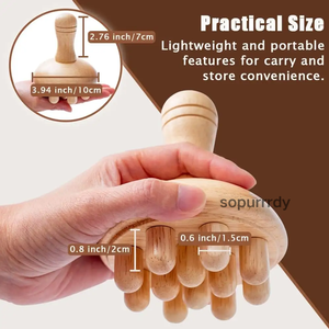 Bâton de massage en bois personnalisé avec logo, pour thérapie lymphatique, rouleau corporel, soulagement des douleurs musculaires profondes, outil de massage portable - Product Image 4