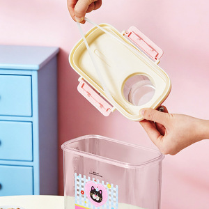 Portable Handle Pet Food <b>Storage</b> Container with U-Shaped Spout & Measuring Cup <b>for</b> Home Kitchen Dry Food Dispenser - Product Image 2