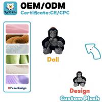 Fabricant de jouets en peluche personnalisés de haute qualité, adorable gorille en peluche noir, figurine en peluche, jouets en peluche personnalisés OEM ODM