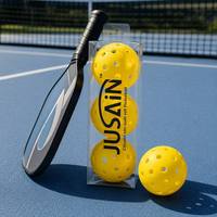 Bola Pickleball Tahan Lama 40-Lubang Untuk Luar & Dalam Ruangan, Pantulan Tinggi, Keseimbangan Sempurna untuk Pertandingan Turnamen