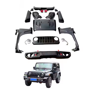 Kit de carrosserie <span class=keywords><strong>ancien</strong></span> à nouveau pour <span class=keywords><strong>Jeep</strong></span> <span class=keywords><strong>Wrangler</strong></span> JK 2007-2018 Mise à niveau vers JL Pare-chocs Fender Flare Phare Taillight Wheel Brow - Product Image 1
