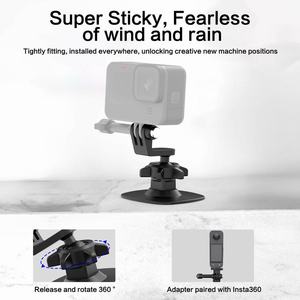 Accessoires pour caméras d'action : Adaptateur universel flexible ABS+TPU à rotule adhésive pour fixation sur casque - Product Image 3