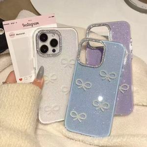 เคสโทรศัพท์แบบ 2-in-1 พร้อมเลนส์กันกระแทกสำหรับ iPhone 17 Pro Max ลายโบว์ ใช้ได้กับ iPhone 16 Pro Sparkle 14 - Product Image 2