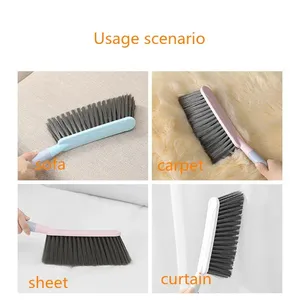Brosse de nettoyage de lit en silicone écologique pour la maison, avec long manche, pour dépoussiérer canapé et tapis, à poils doux, balai de lit mignon - Product Image 5