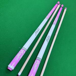 Queue de billard Pink Leopard 145 en 1 pièce, bois blanc, haute qualité, pour femmes - Product Image 1