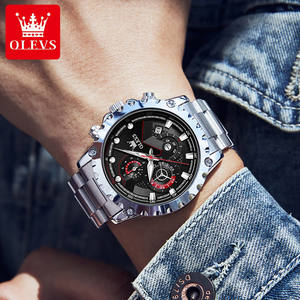 OLEVS 2873 reloj de pulsera de lujo personalizado cronógrafo hombres relojes de esfera grande de lujo para hombres reloj de cuarzo de acero inoxidable para hombre - Product Image 2