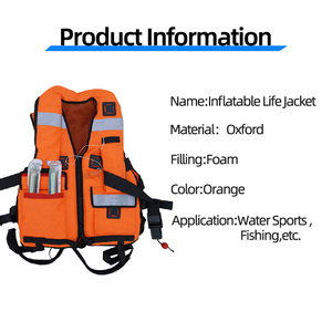 <span class=keywords><strong>Gilet</strong></span> <span class=keywords><strong>de</strong></span> <span class=keywords><strong>sauvetage</strong></span> gonflable auto-gonflant en tissu Oxford imperméable, avec cartouche <span class=keywords><strong>de</strong></span> gaz CO2, pour usage marin et manuel - Product Image 3