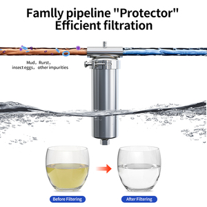 ตัวกรองน้ำสแตนเลส 304 แบบ 1 ขั้นตอน พร้อมไส้กรองคาร์บอนกัมมันต์และ PP ขนาด 10x4.5 นิ้ว ทำความสะอาดง่าย - Product Image 2