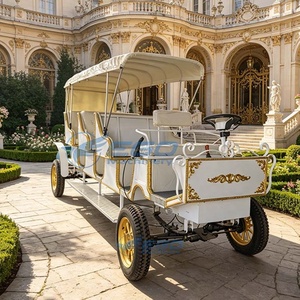New European Style Electric Sightseeing Vehicle Perfect for Amusement ParkS 3 Row Horse Carriage Horse Drawn Carriage - Product Image 3