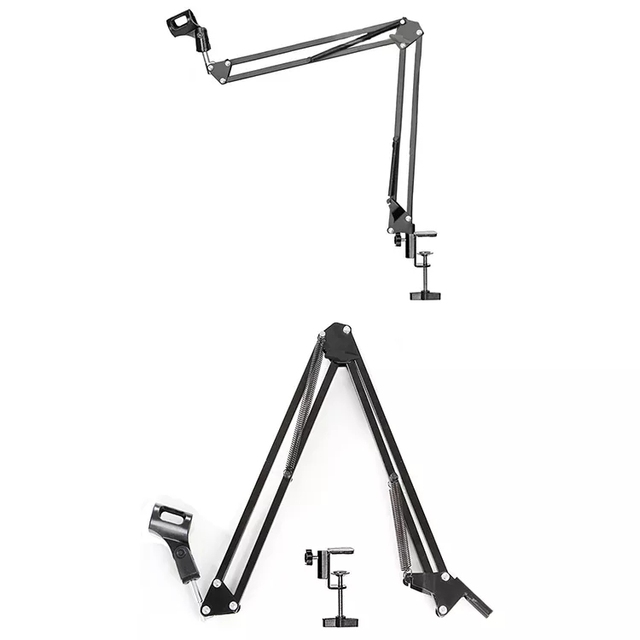 Living Show Flexible Arm Desktop Table Mic Arm Stands Adjustable Microphone Holder Stand
