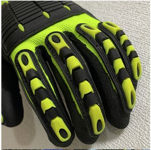 قفاز مقاوم للقطع مستوى 5 نتريل TPR قفازات ميكانيكية قفاز تأثير TPR للبناء - Product Image 3