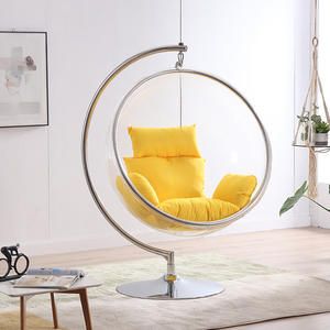 Unique Transparent <b>Swing</b> Acrylic Hanging Ball Seat Egg <b>Hammock</b> Seat Bubble Chair Hanging <b>Swing</b> Chair for Living Room - Product Image 2