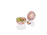 Service de table en porcelaine 2 pièces : 2 grandes assiettes, 2 bols, 2 tasses
