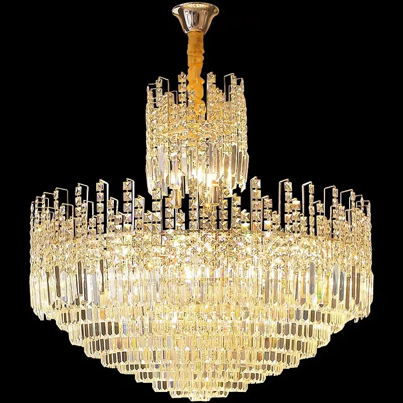 Factory customization large luxury LED crystal chandelier ceiling luxury chandelier