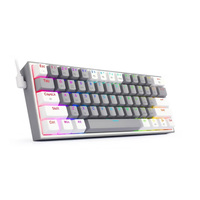Keyboard Mekanikal game berkabel sakelar merah RGB K617 60% Usb Tipe C teknologi grosir sakelar untuk Keyboard
