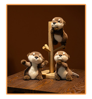 Peluche douce en forme de loutre de mer, jouet animal simulé, compagnon de sommeil, coussin décoratif, souvenir de machine à griffes, porte-clés unisexe