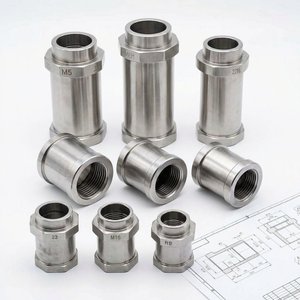 Presse-étoupe en acier inoxydable pour tournage CNC, <span class=keywords><strong>corps</strong></span> fileté à joint simple avec écrou hexagonal, service d'usinage OEM - Product Image 1